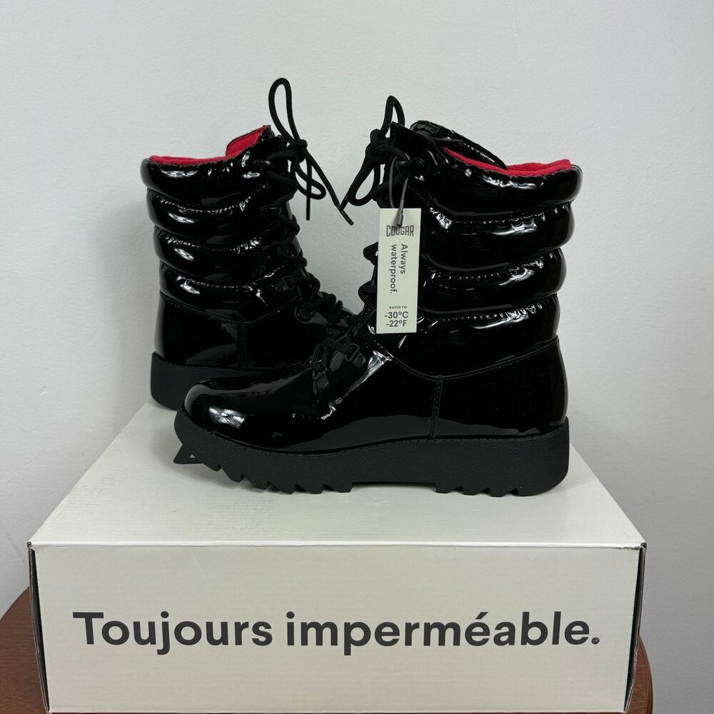 Cougar Original The Pillow Boot in Black Patent Size 8 - Picture 6 of 9